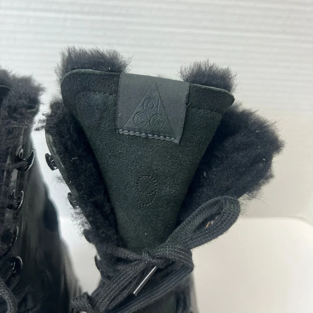Nike ACG Air Nevist-9 Shearling Fur Lined Combat Boots Men 9 Tactical Streetwear